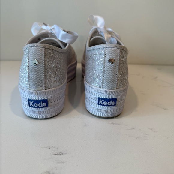 Keds for Kate Spade Platform Glitter Shoes Women’s Size 8.5 - Picture 4 of 8